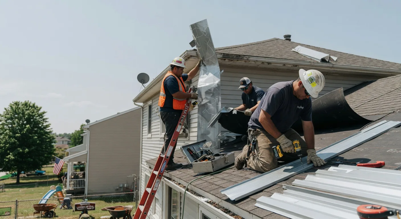 Storm Damage Metal Roof Repair in Sumava Resorts, IN